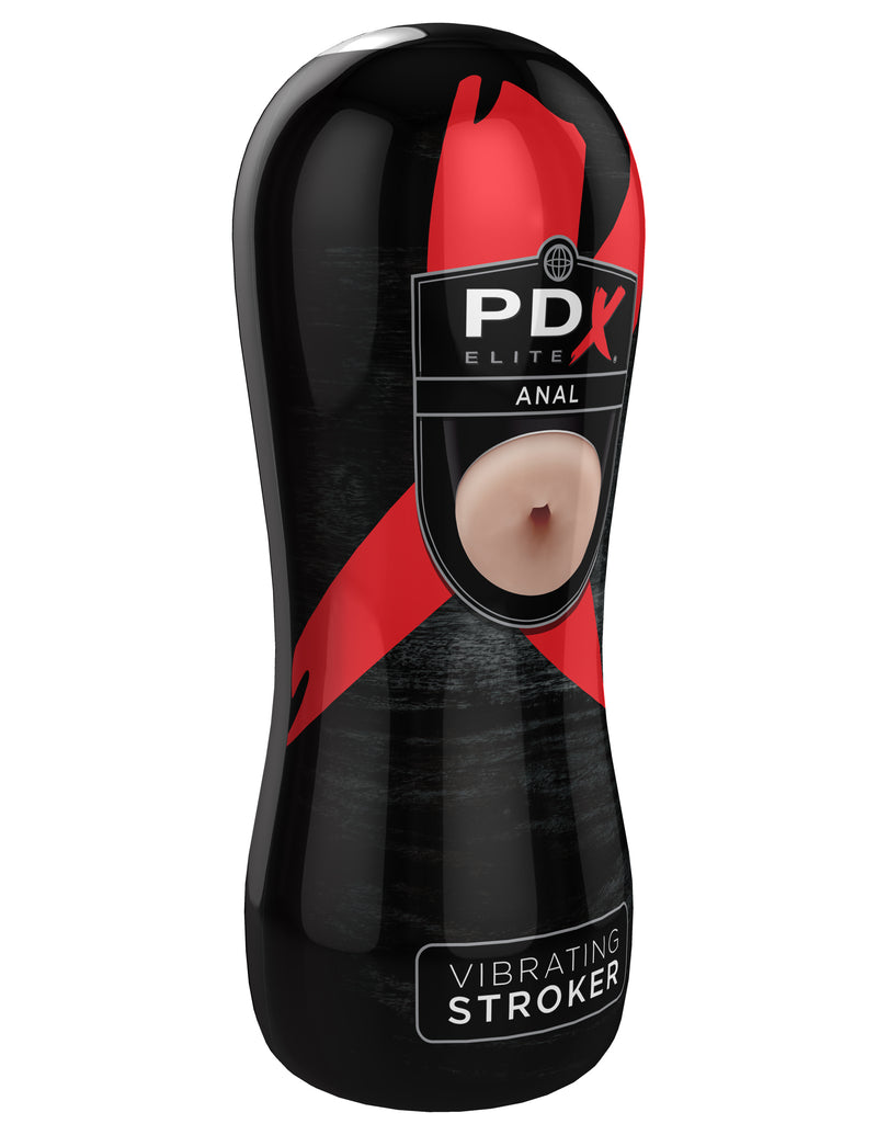 Pipedream PDX Elite Vibrating Stroker Anal - Realistic Stroker Masturbator - Canister Masturbation Cup