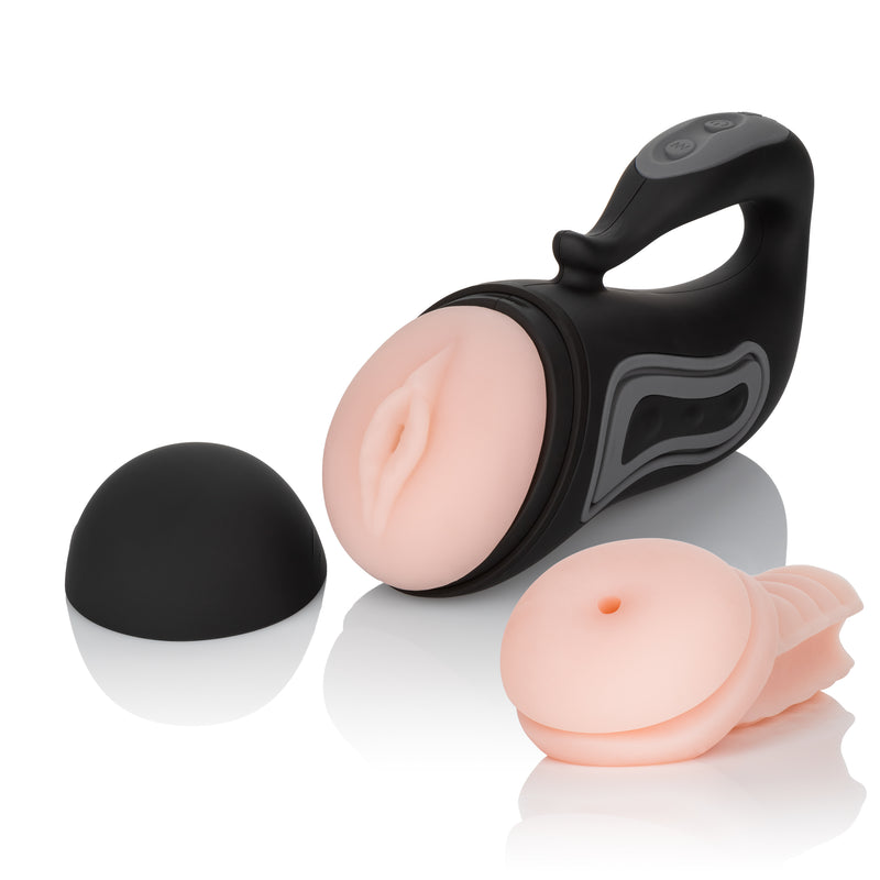 CalExotics Optimum Power Rechargeable Grip-N-Stroke - Automatic Stroker Masturbator - Canister Masturbation Cup