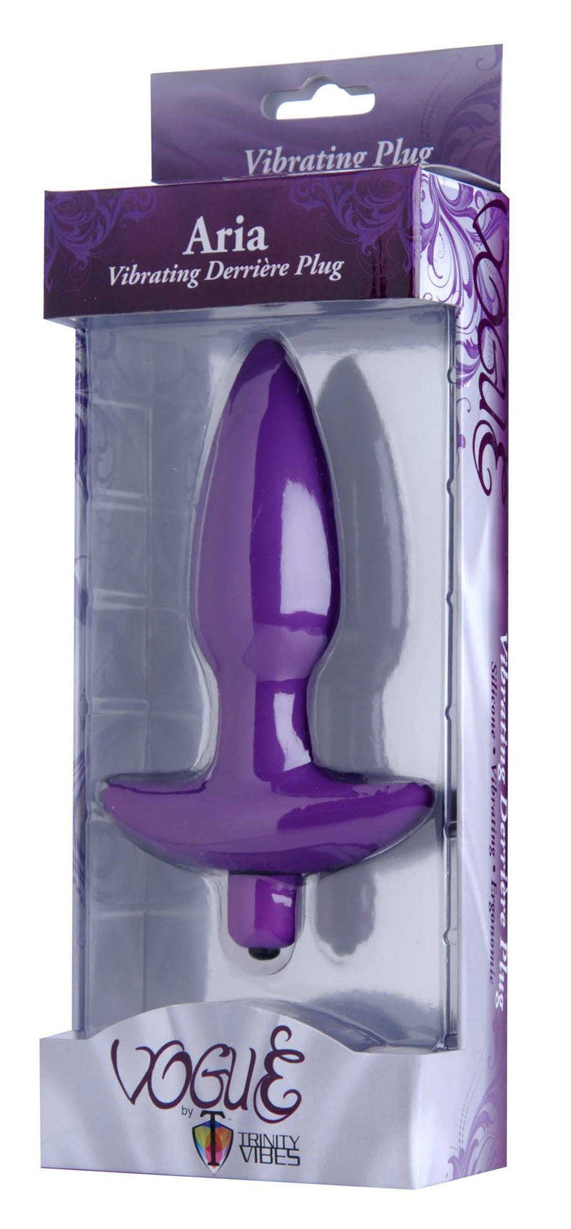 XR Brands Aria Vibrating Silicone Anal Plug - Medium