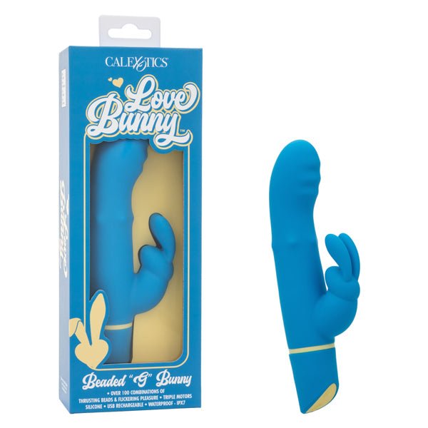 CalExotics Love Bunny Beaded G Bunny - Blue