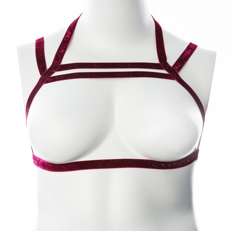 Voodoo Toys Gender Fluid Sugar Coated Harness - Small/large - Raspberry