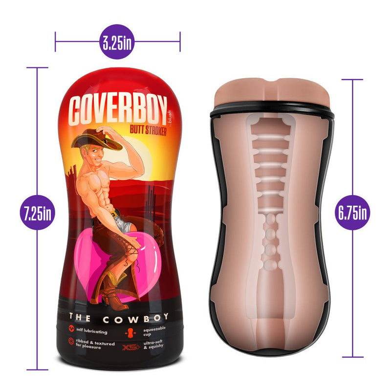 Coverboy Cowboy Self Lubricating Realistic Beige  Butt Stroker