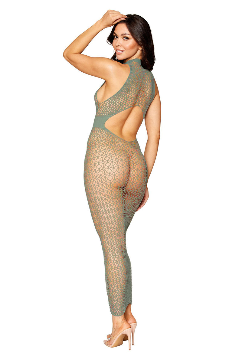 Dreamgirl Bodystocking Gown - One Size - Sage