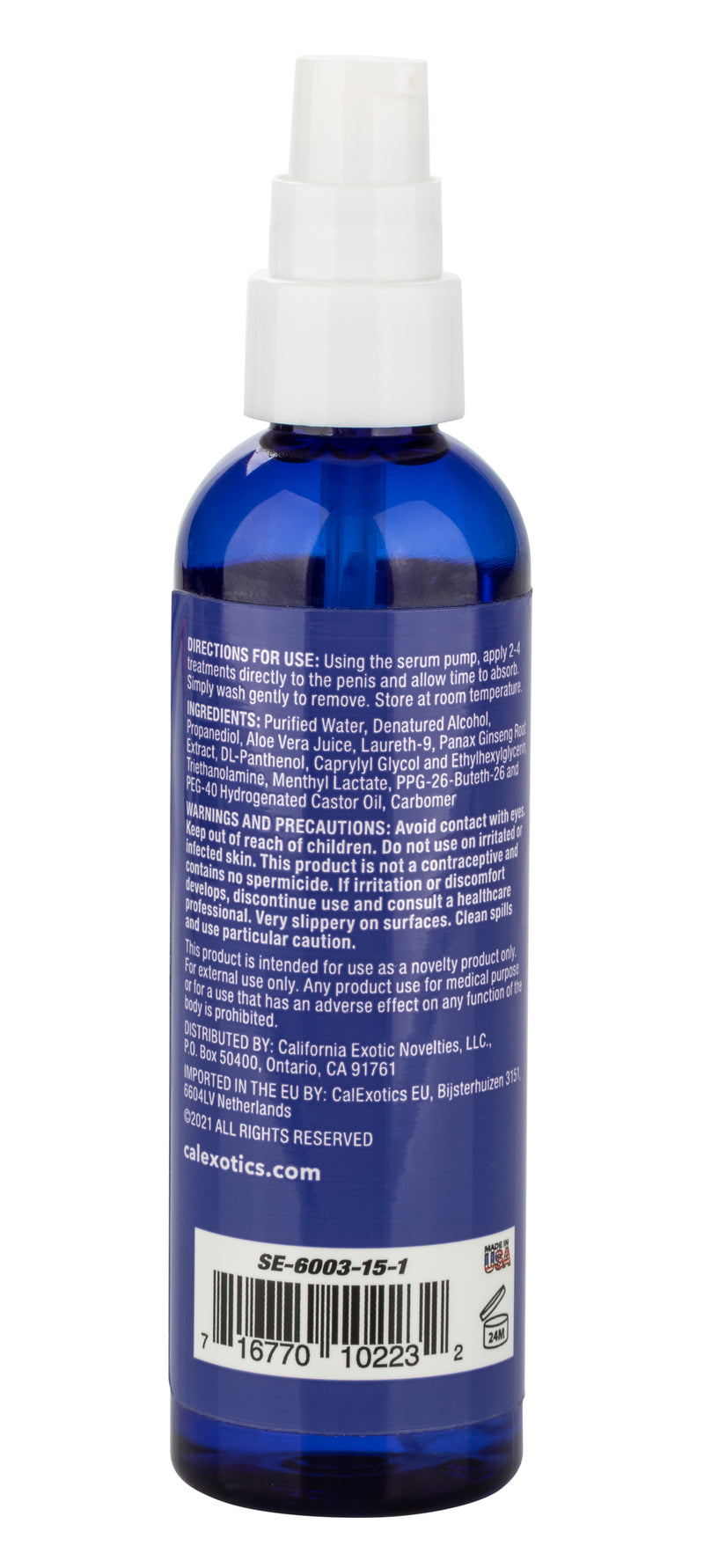 CalExotics Admiral Erect Sta-Hard Serum - 4 Fl. Oz.