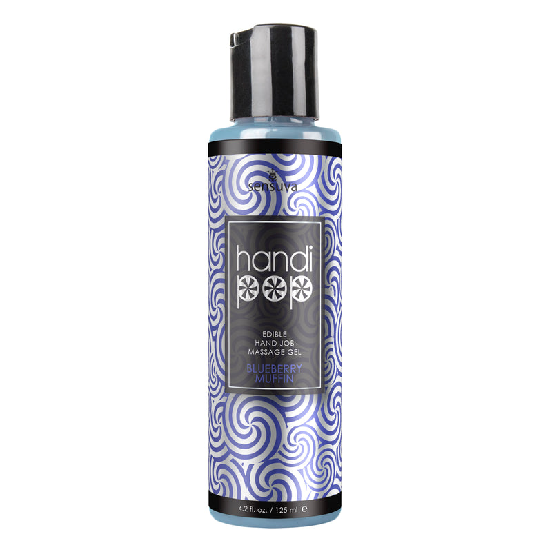 Sensuva Handipop Edible Handjob Massage Gel - Blueberry Muffin - 4.2 Fl. Oz.