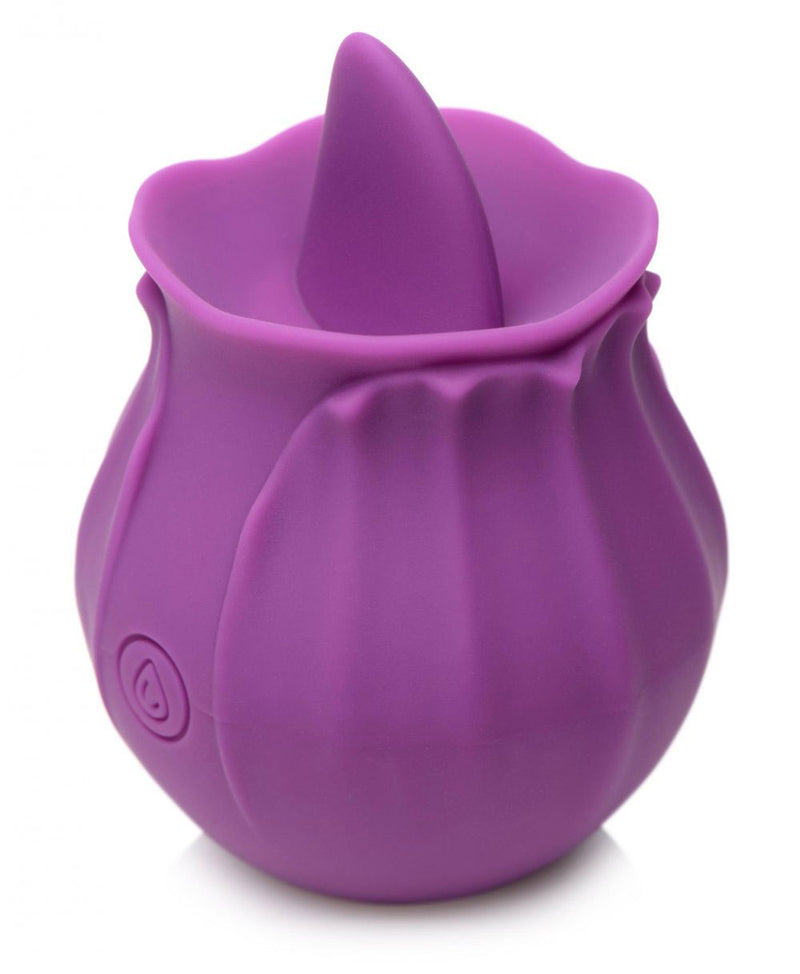 XR Brands Inmi - Bloomgasm Wild Violet Licking Silicone Stimulator - Violet