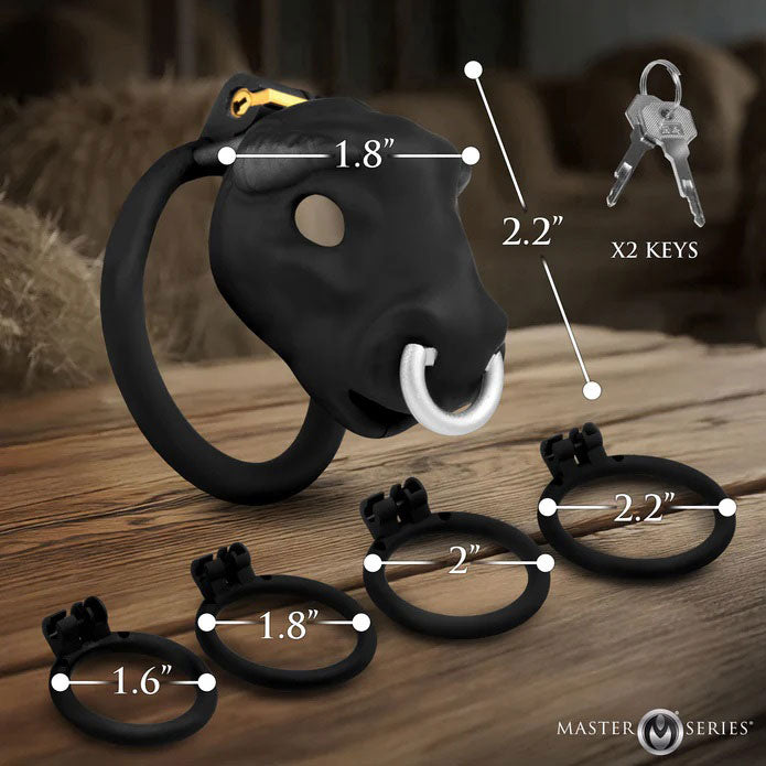 XR Brands Bull Chastity Cage - Black