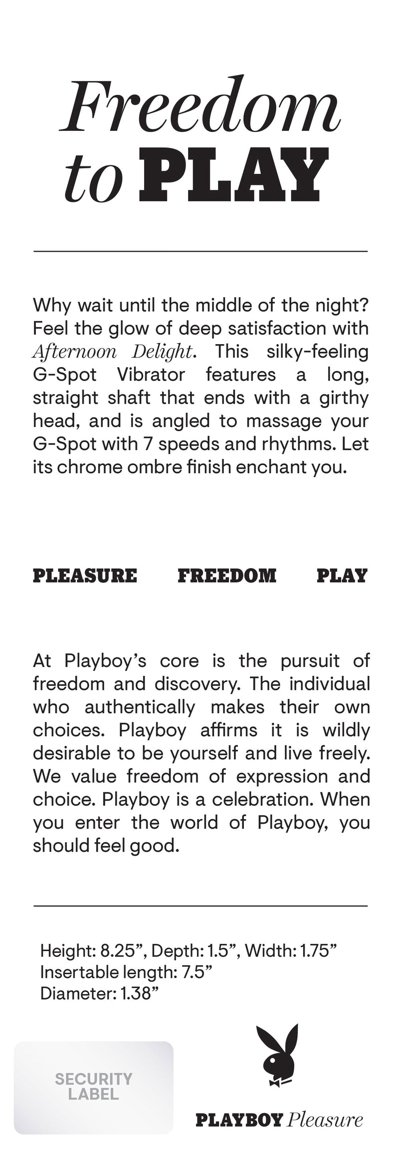 Playboy Pleasure Playboy Pleasure - Afternoon Delight - G-Spot Vibrator - Ombre