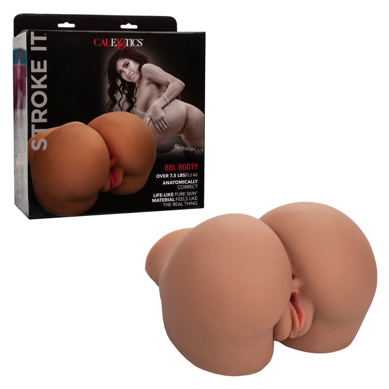 CalExotics Stroke It BBL Booty - Brown - Stroker Masturbator - Realistic Body Part Stroker