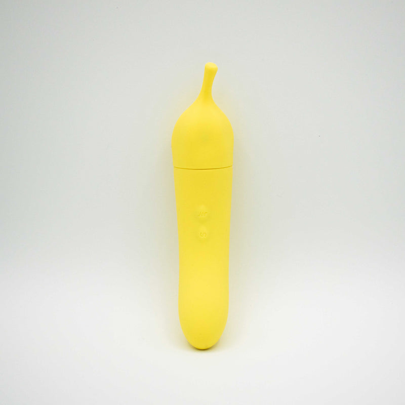 Like A Kitten Banana Cream Air Pulse and G-Spot Vibrator - Yellow
