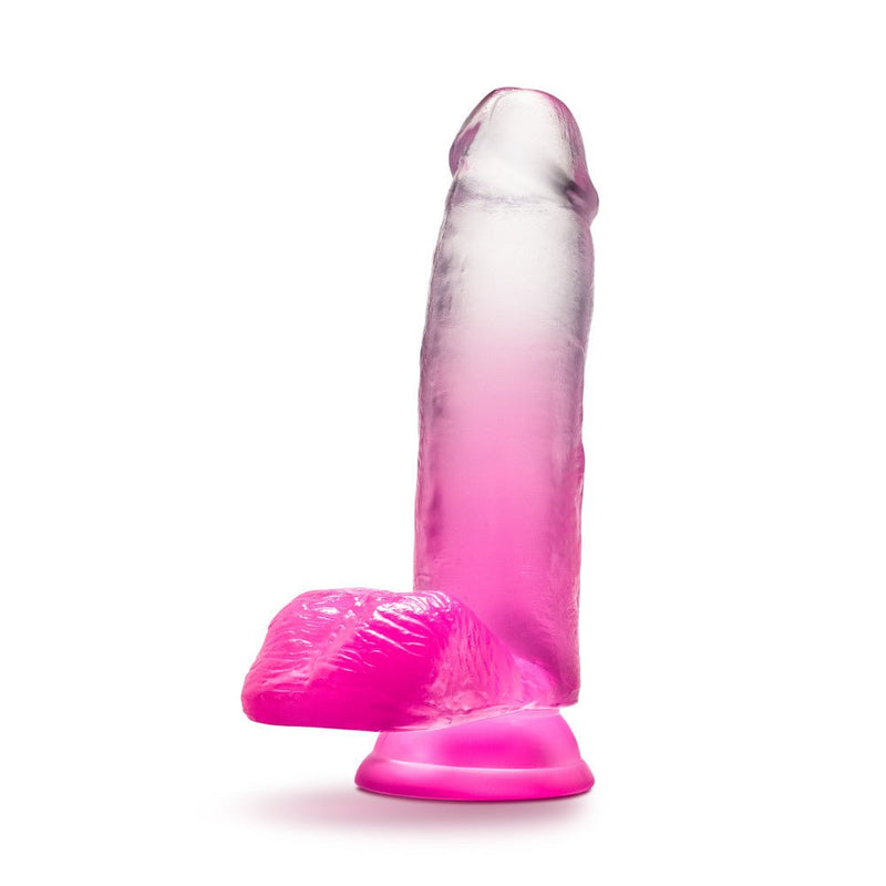 B Yours Sugar Magnolia Realistic Fuchsia 6.75-Inch Long Dildo With Balls & Suction Cup Base
