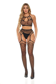 "Rant With It 2 Pc Bra Set - One Size - Black PKL-23113BLKOS"