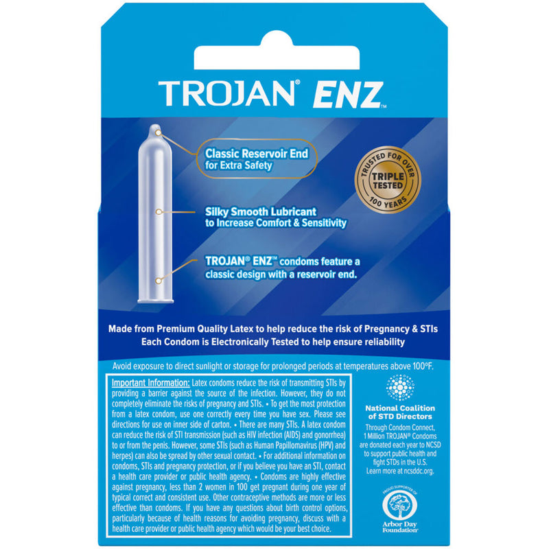 Paradise Marketing Trojan Enz Lubricated - 3 Pack