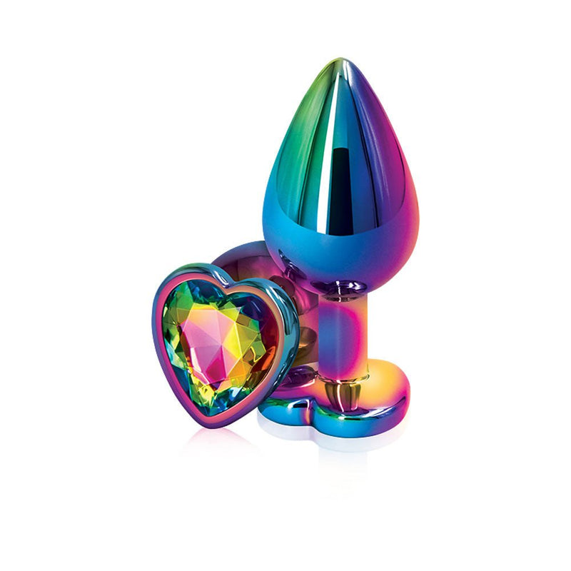 nsnovelties Rear Assets - Multicolor Heart - Medium - Rainbow