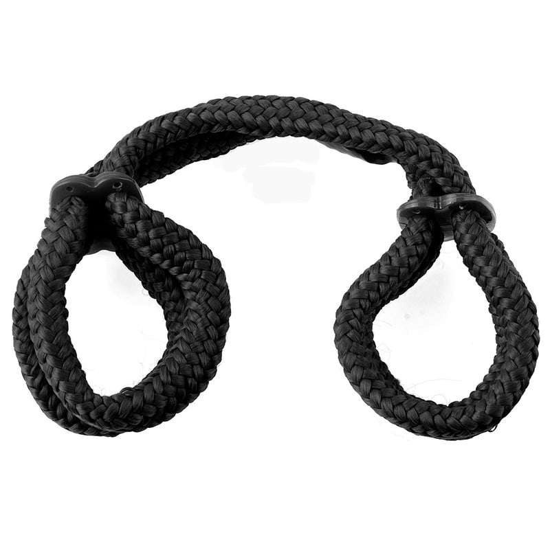 Pipedream Fetish Fantasy Series Silk Rope Love Cuffs - Black