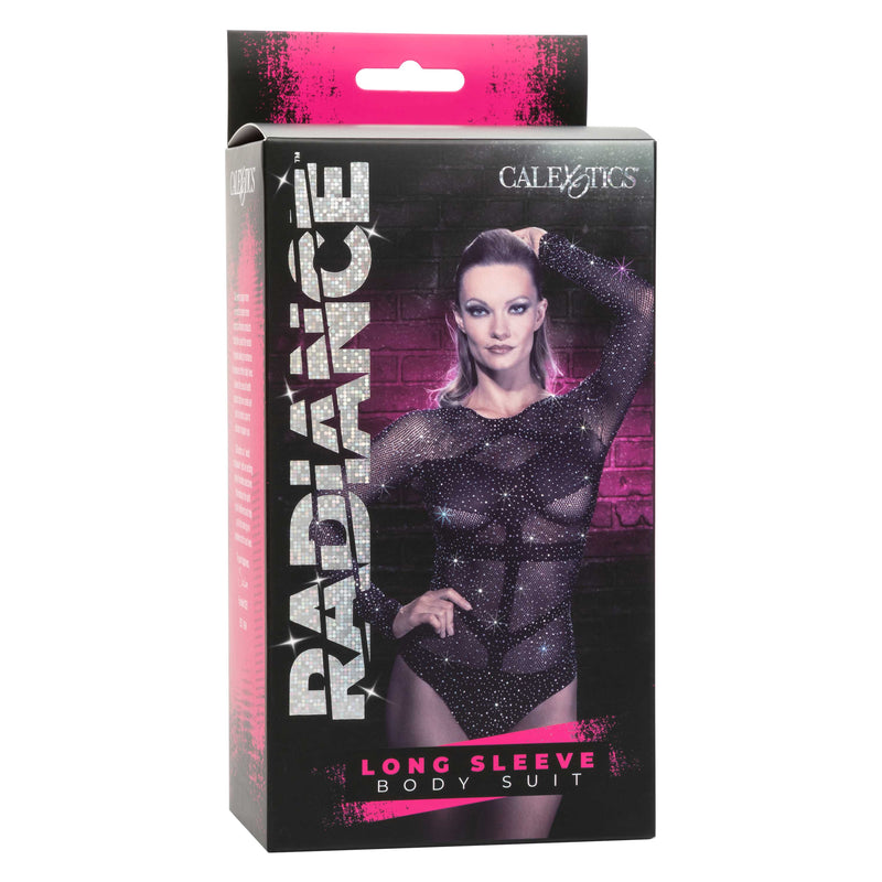 CalExotics Radiance Long Sleeve Body Suit - One Size - Black