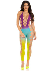 "Ombre Footless Bodystocking - One Size - Ocean LA-89323OCEOS"
