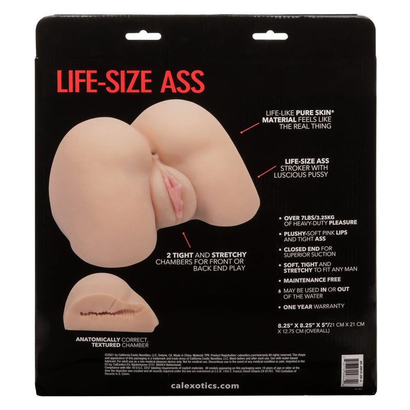 CalExotics Stroke It Life-Size Ass - Ivory - Stroker Masturbator - Realistic Body Part Stroker