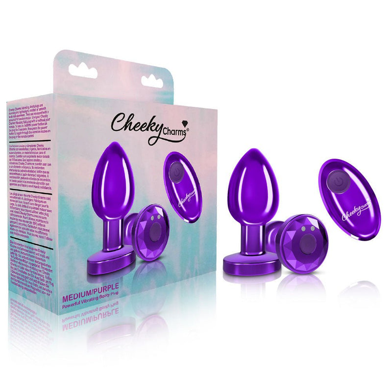 Viben Vibrating Purple Metal Remote Plug - Medium