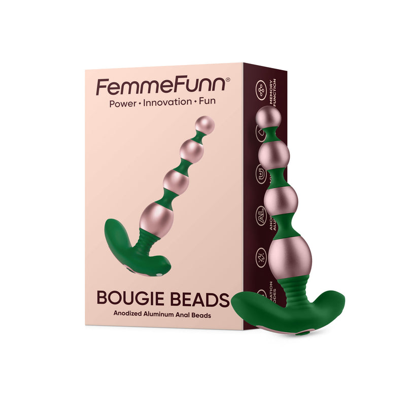 Femme Funn Bougie Beads Anodized Aluminum Anal Beads - Rose Gold