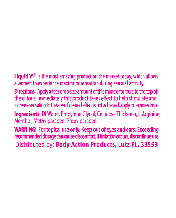 Body Action Liquid v for Women - 6 Pack Bottle Display
