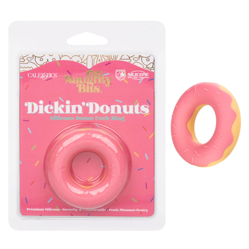 CalExotics Naughty Bits Dickin Donuts Silicone Donut Cock Ring - Pink