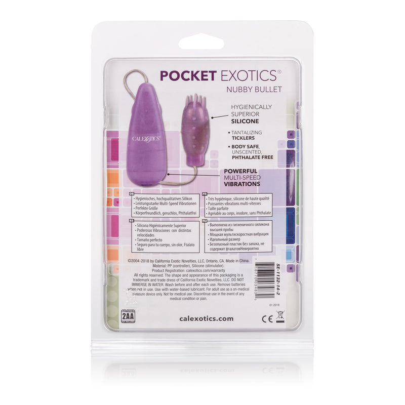 CalExotics Silicone Slims Vibrating Nubby Bullet - Purple
