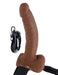 "Fetish Fantasy Series 9-Inch Vibrating Hollow Strap-on With Balls - Brown PD3377-29"