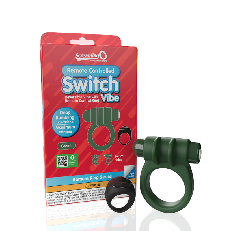 Screaming O Screaming O Remote Controlled Switch Vibrating Ring - Green
