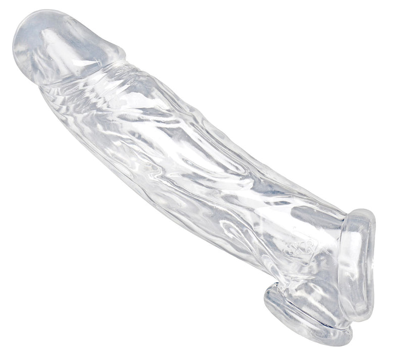 XR Brands Realistic Clear Penis Enhancer and Ball Stretcher