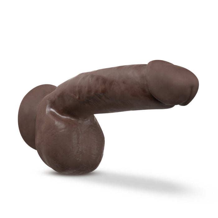 Eden 8" Long Brown Ridged Suction Realistic Dildo With Suction Cup Base