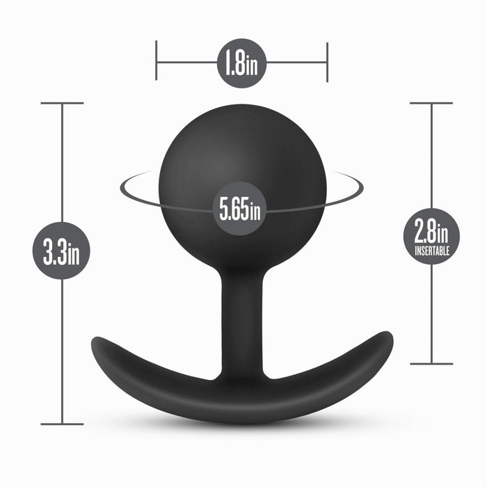 Eden 3.5" Long Black Silicone Motion Activated Anal Butt Plug