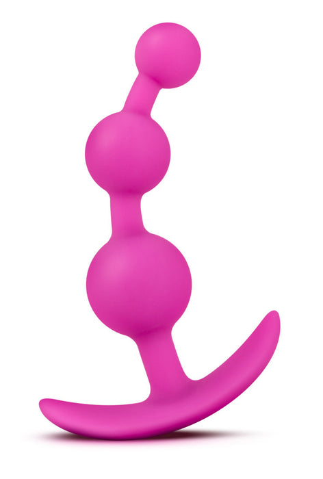 Eden 5" Long Curved Pink Silicone Anal Bead