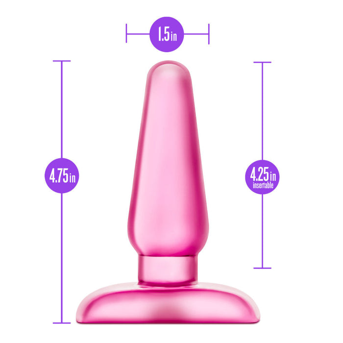 Eden 4.5" Long Pink Beginner's Anal Butt Plug