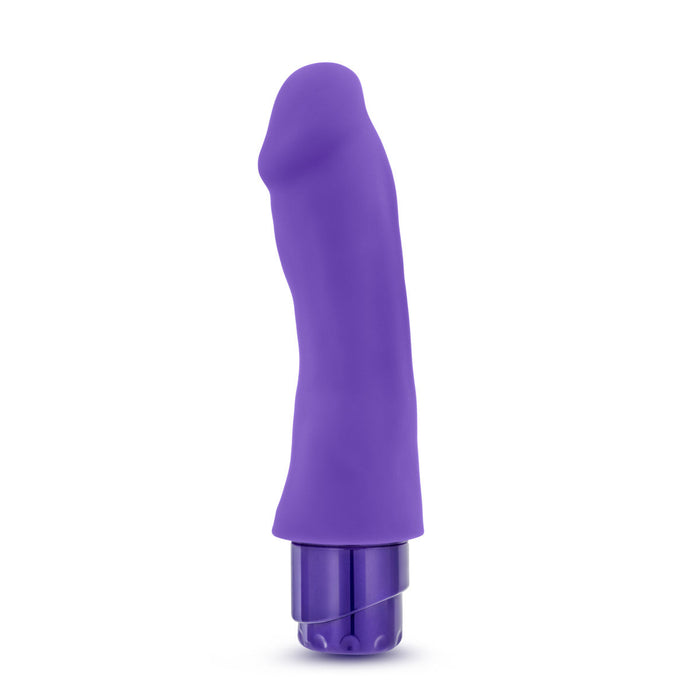 Adult Sex Toys 7.5" Long Purple Ridged G Spot Vibrating Dildo