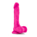 Adult Sex Toys 8.5" Long Pink Rigid Realistic Dildo With Balls & Suction Cup Base