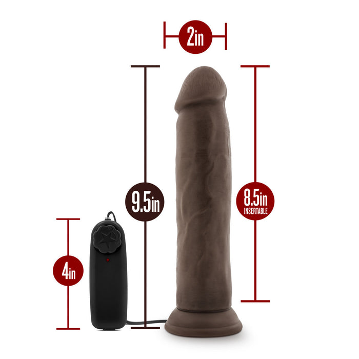 Eden 9.5" Long Ridged Suction Realistic Dildo With Suction Cup Base