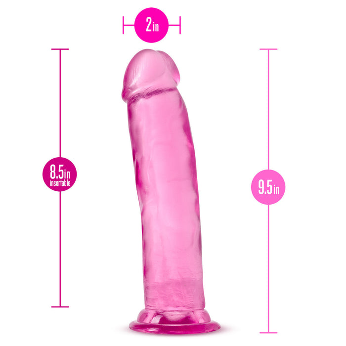 Eden 9.5" Long Pink Realistic Dildo With Balls & Suction Cup Base