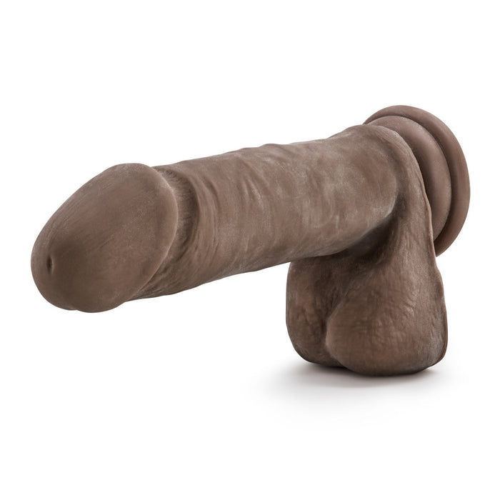 Eden 9" Long Brown Ridged Suction Realistic Dildo With Suction Cup Base