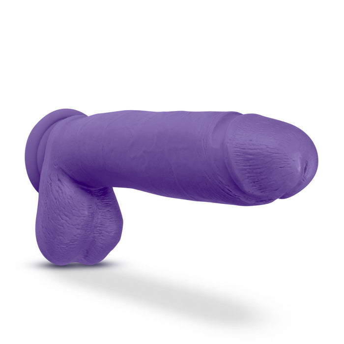 Eden 10.5" Long Purple Realistic Dildo With Balls & Suction Cup Base