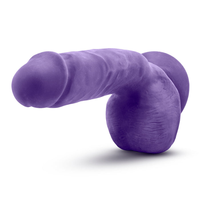 Eden 8.5" Long Purple Rigid Realistic Dildo With Balls & Suction Cup Base