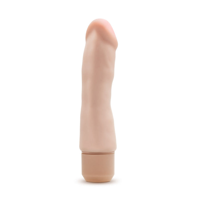 Adult Sex Toys 7" Long Beige Curved G Spot 10 Mode Vibrating Dildo