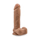 Adult Sex Toys 9" Long Brown Silicone Ridged Suction Realistic Dildo With Suction Cup Base