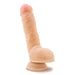 Adult Sex Toys 9" Long Beige Ridged Rigid Realistic Dildo With Suction Cup Base