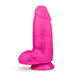 Adult Sex Toys 3" Diameter Pink Tapered Rigid Realistic Dildo With Balls & Suction Cup Base