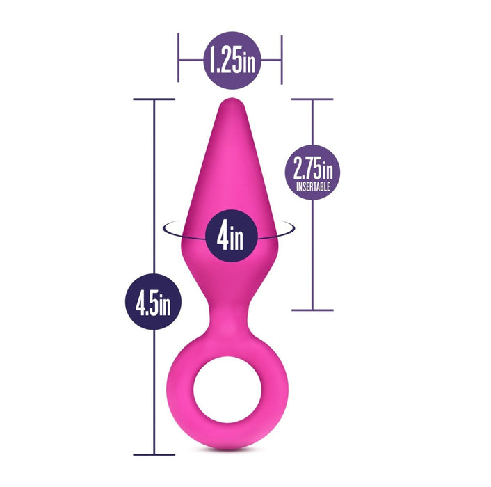 Eden 4.5" Long Pink Silicone Anal Butt Plug