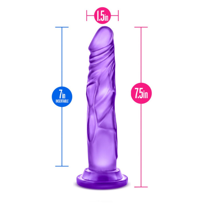 Eden 7.5" Long Purple Realistic Dildo