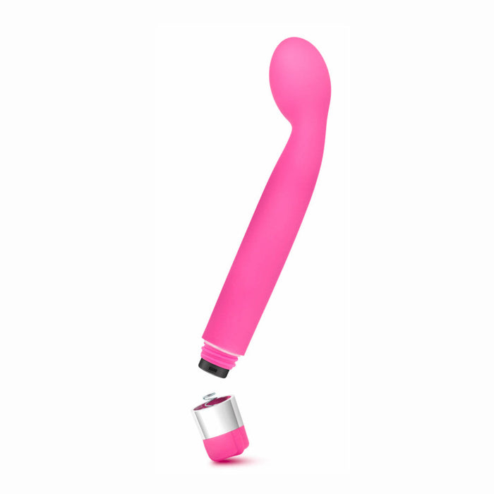 Eden 8.5" Long Curved Pink Waterproof Vibrator