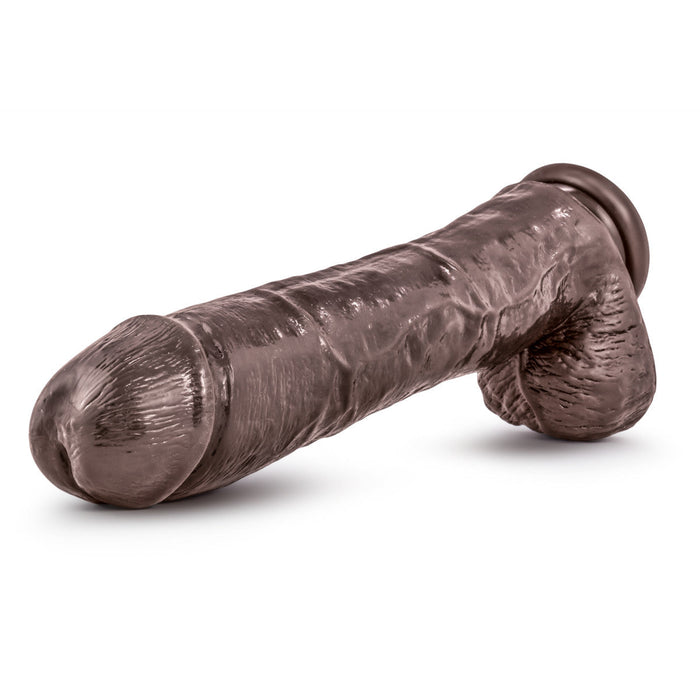 Eden 11.5" Long Brown Realistic Dildo With Balls & Suction Cup Base