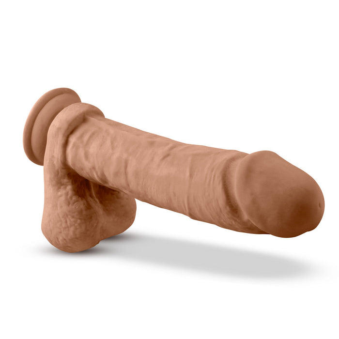 Eden 9" Long Brown Dildo With Balls & Suction Cup Base